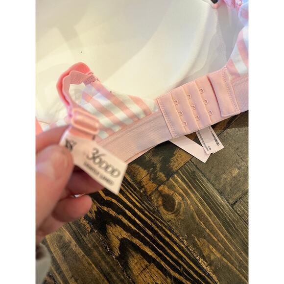 Victoria Secret 36 DDD T Shirt Lightly Lined Wireless Bra Pink Feminine Coquette - Picture 3 of 10